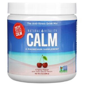 Natural Vitality Calm Cherry Magnesium Powder 8oz Jar
