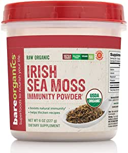 BareOrganics Irish Sea Moss 8oz Tub