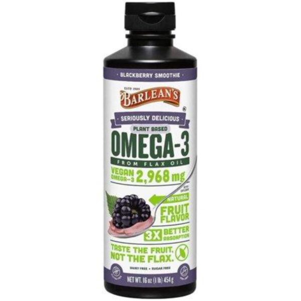 Barlean S Seriously Delicious Blackberry Smoothie Omega-3 Flax Oil