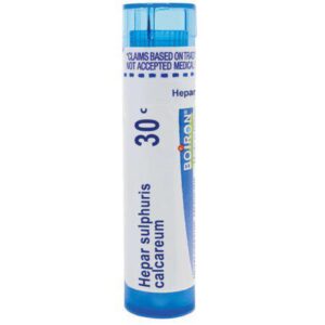 Boiron Hepar Sulphuris Calcareum 30c Medicine for Painful and Hoarse Dry Cough Worsened by Cold Weather